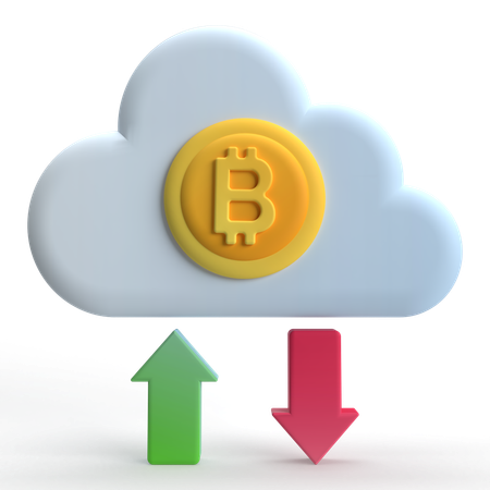 Bitcoin-Cloud  3D Icon