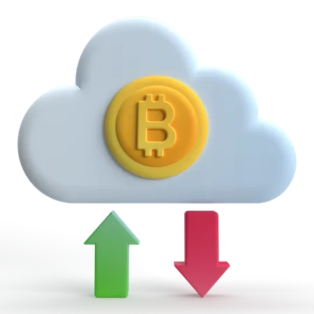 Bitcoin-Cloud  3D Icon