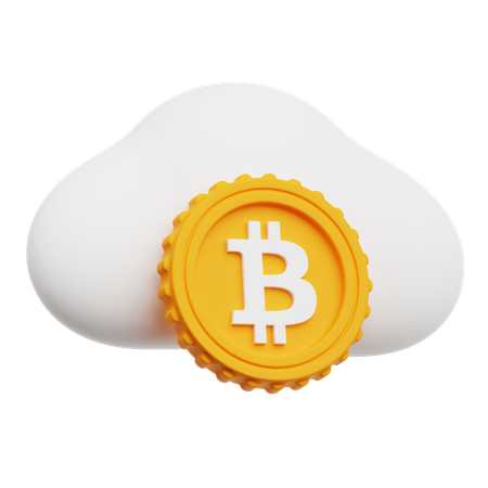 Nuage de bitcoins  3D Icon