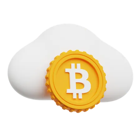 Nuage de bitcoins  3D Icon