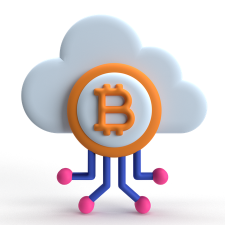 Bitcoin-Cloud  3D Icon