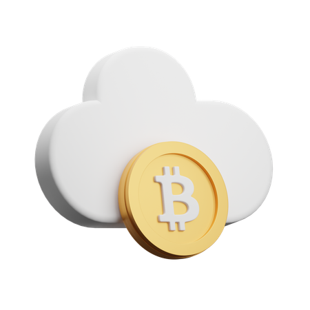 Bitcoin Cloud  3D Icon
