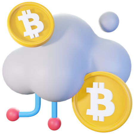 Bitcoin Cloud  3D Illustration