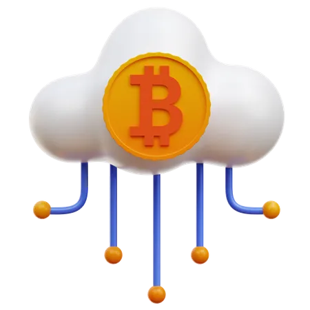 Bitcoin Cloud  3D Illustration