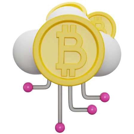 Bitcoin Cloud  3D Illustration