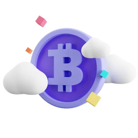 Bitcoin Cloud  3D Illustration