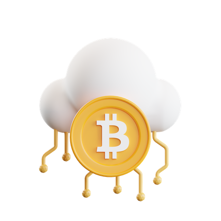 Bitcoin Cloud  3D Illustration