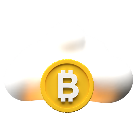 Bitcoin Cloud 3D Illustration