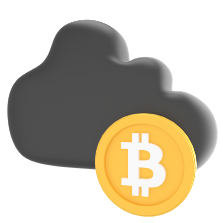 Nuage de bitcoins  3D Icon
