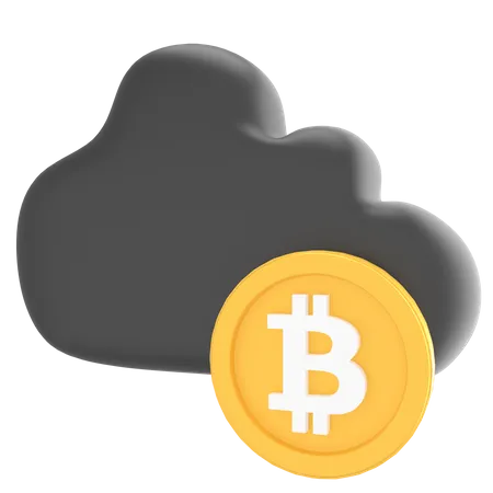 Nuage de bitcoins  3D Icon
