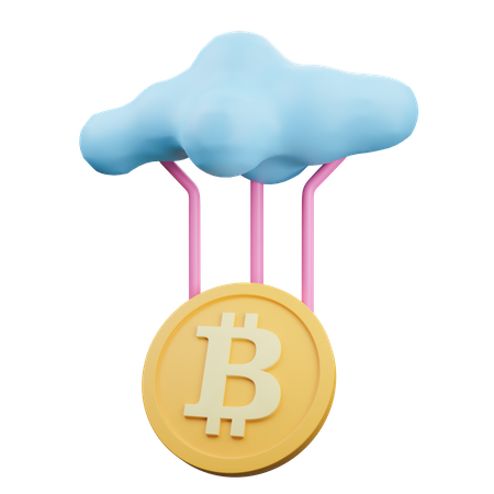 Bitcoin-Cloud  3D Icon