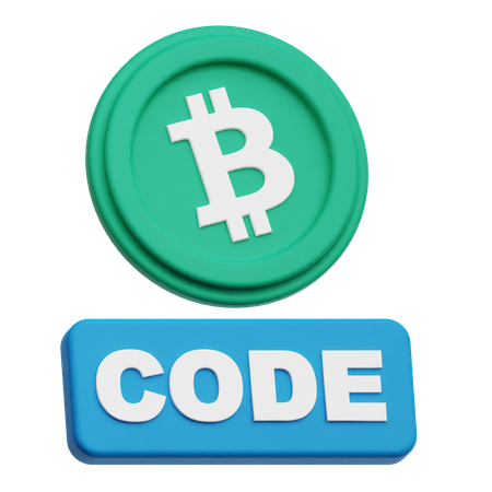 Bitcoin Code  3D Icon