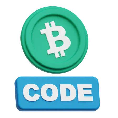 Bitcoin Code  3D Icon
