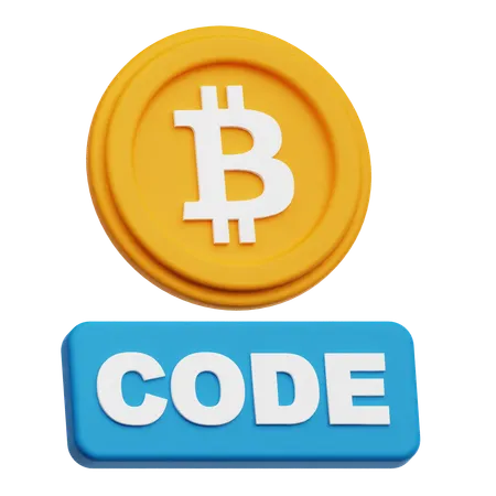 Bitcoin Code  3D Icon