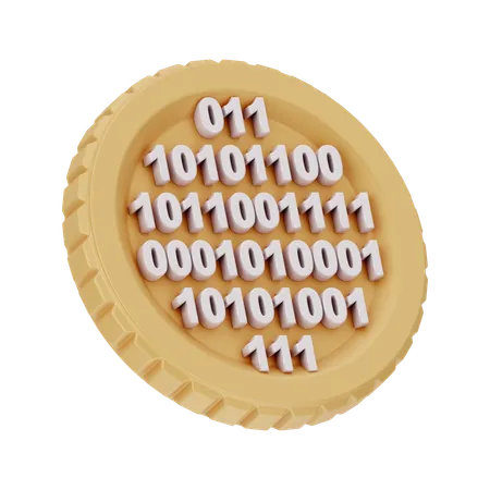 Bitcoin Coding  3D Icon