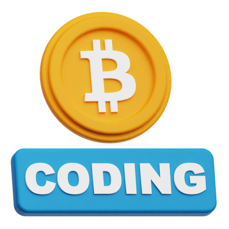 Bitcoin Coding  3D Icon