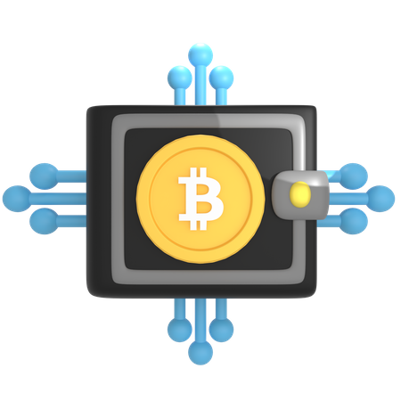 Coffre-fort Bitcoin  3D Icon