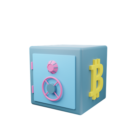 Cofre de bitcoin  3D Icon