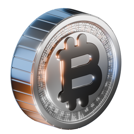 Pièce de monnaie bitcoin  3D Icon