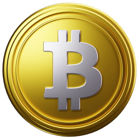 Moeda bitcoin  3D Icon