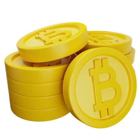 Bitcoin Coin Stack  3D Icon