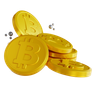 3d bitcoin coins illustration