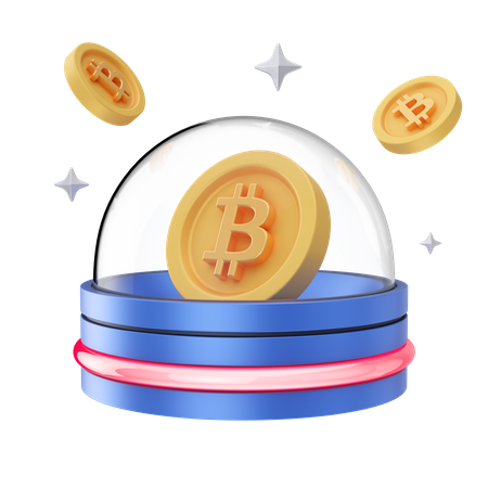 Bitcoin Coins 3D Illustration