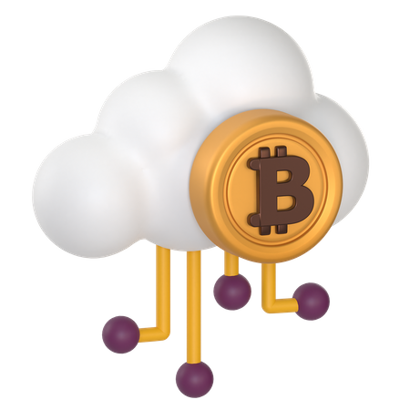 Nuvem bitcoin  3D Icon