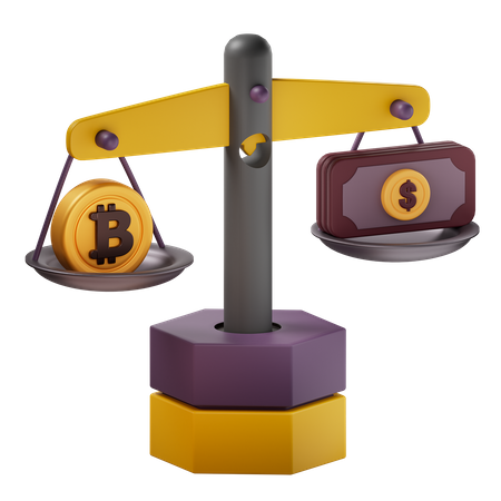 Bitcoin Comparison  3D Icon