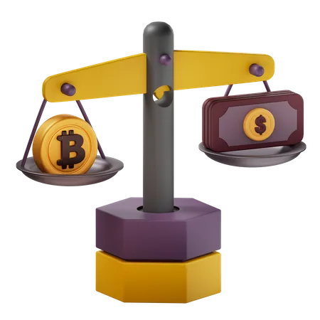 Bitcoin Comparison  3D Icon