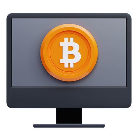 Bitcoin Computer  3D Icon