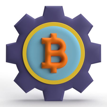 Configuração de bitcoin  3D Icon