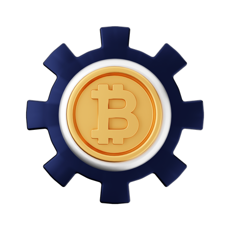 Bitcoin Configuration  3D Icon