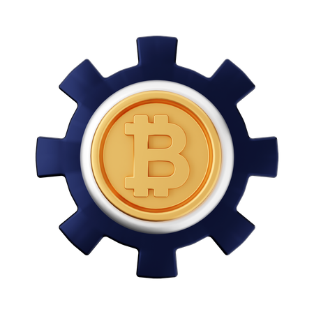 Bitcoin Configuration 3D Icon