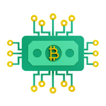 Bitcoin Connection  3D Icon