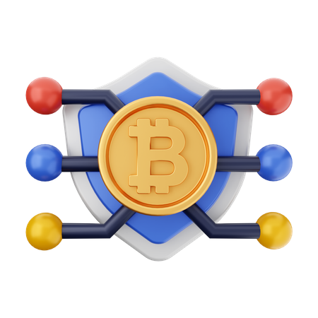 Bitcoin Connection  3D Icon