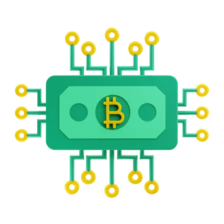 Bitcoin Connection  3D Icon