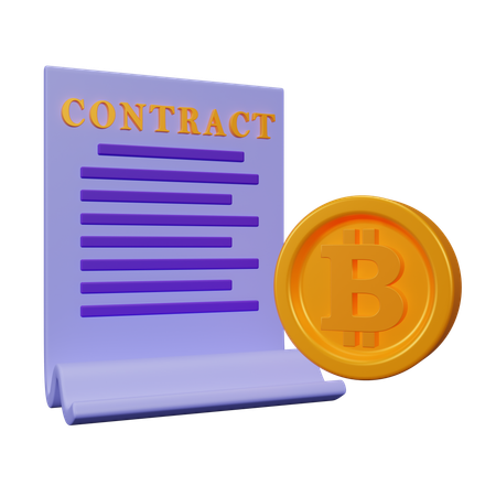 Bitcoin Contract  3D Icon