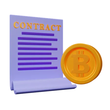 Bitcoin Contract  3D Icon