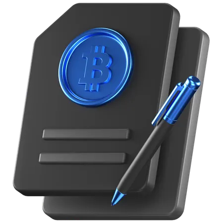 Bitcoin Contract  3D Icon