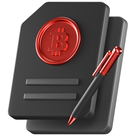 Bitcoin Contract  3D Icon