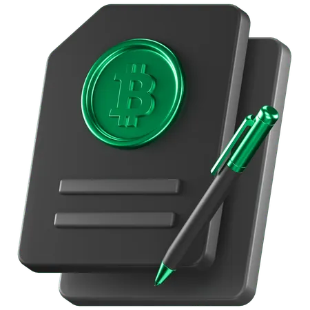 Bitcoin Contract  3D Icon