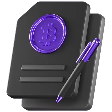 Bitcoin Contract  3D Icon