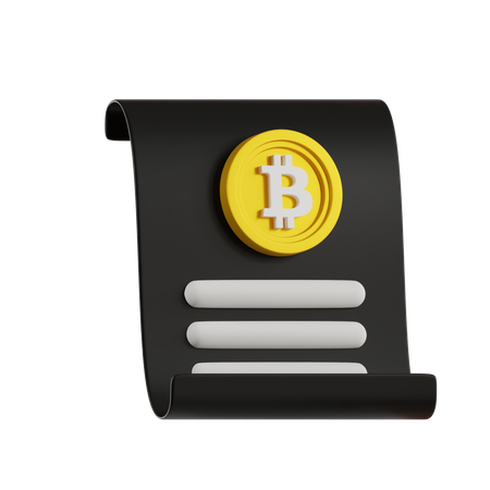 Bitcoin Contract  3D Icon