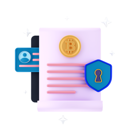 Bitcoin Contract  3D Icon