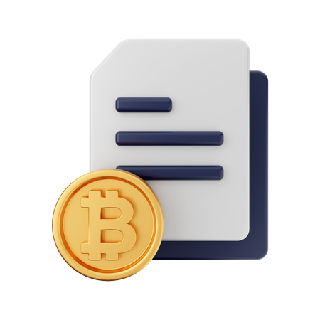 Bitcoin Contract  3D Icon
