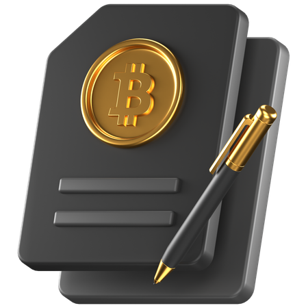 Bitcoin Contract  3D Icon