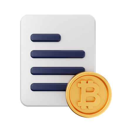 Bitcoin Contract 3D Icon
