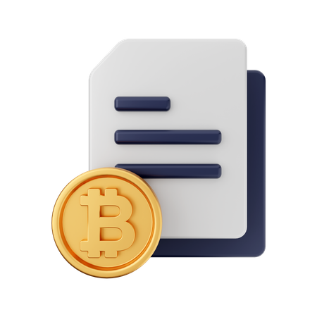 Bitcoin Contract 3D Icon