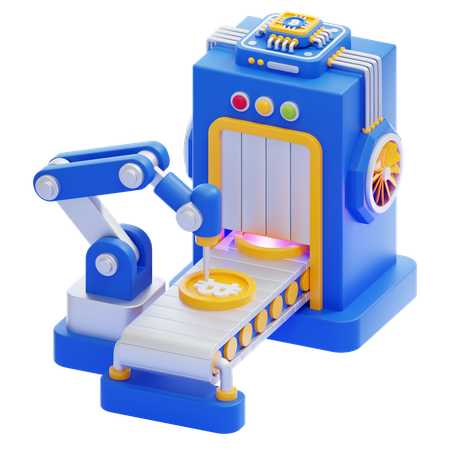 Bitcoin Conveyor  3D Icon